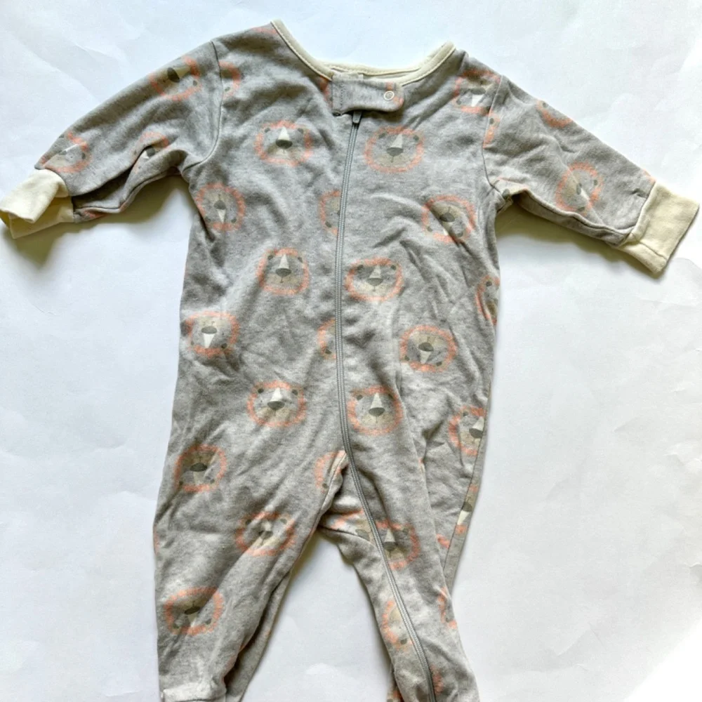 Gerber Organic Baby Boy 4 piece matching set 0-3M Lion